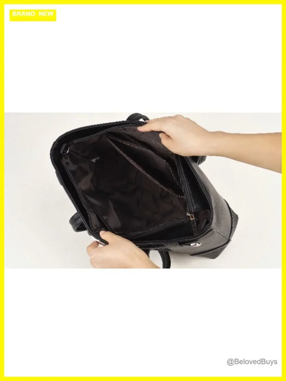 Large Vegan Leather Satchel Handbag with Detachable Shoulder Strap